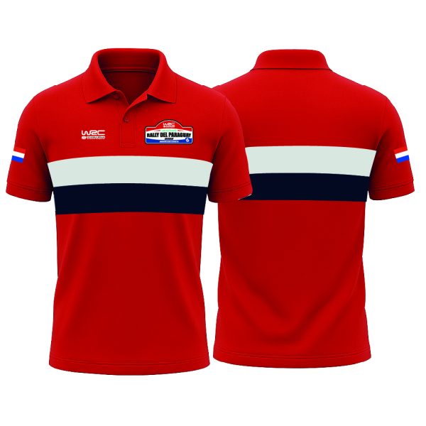 Remera Polo Combinadas Rojo Masc Oficial WRC 2025 - Versión 2