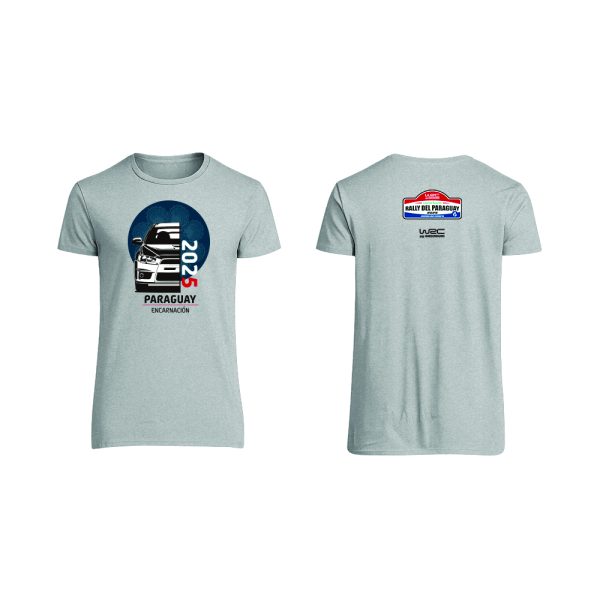 Remeras Cuello Redondo Gris Oficial WRC 2025 Versión 2