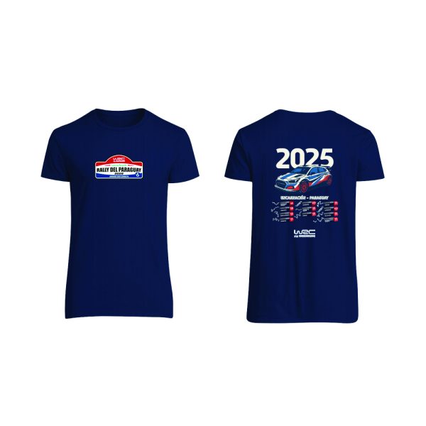 Remeras Cuello Redondo Azul Oficial WRC 2025 Versión 2