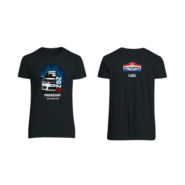 Remeras Cuello Redondo negra Oficial WRC 2025 Versión 2