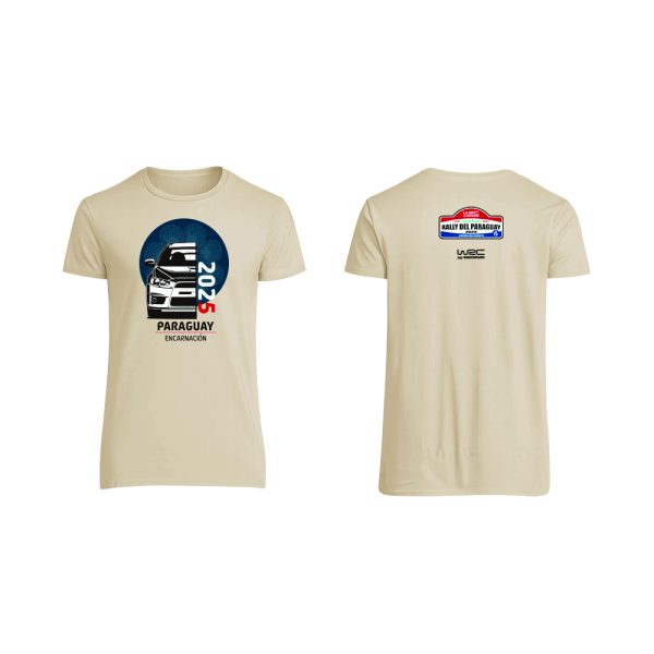 Remeras Cuello Redondo Beige Oficial WRC 2025 Versión 2