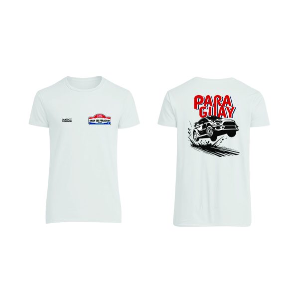 Remeras Cuello Redondo Blanco Oficial WRC 2025 Versión 1