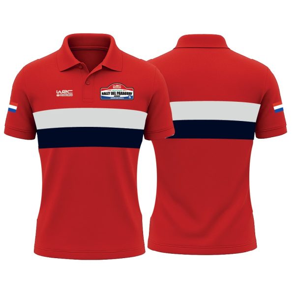 Remera Polo Combinadas Rojo Fem Oficial WRC 2025 - Versión 1