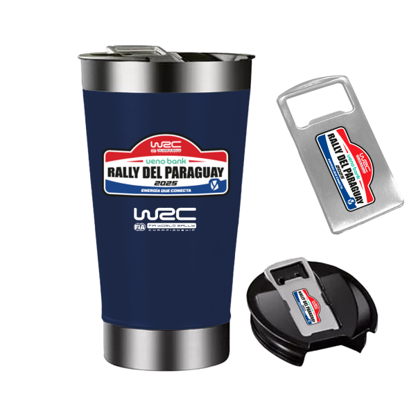 Vaso térmico azul con abridor